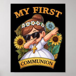 Affiche Filles de ma première communion Dabbing 1er sacrem