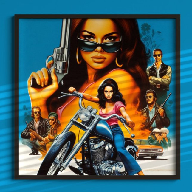 Affiche Filles de motard rétro (Créateur téléchargé)