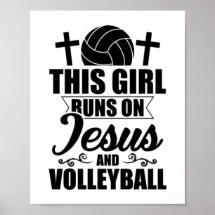 Affiche Filles de volley-ball  Les cadeaux de Jesus Sports