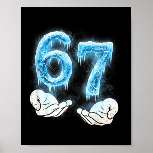 Affiche Filles drôles garçons 6 7 glace mème six sept 67 m