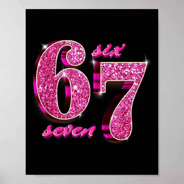 Affiche Filles drôles Nk Coquette 67 Six Sept Mème Brainro (Devant)