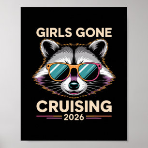 Affiche Filles du raton laveur poubelle en croisière Vacan