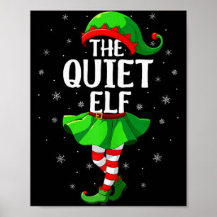 Affiche Filles et femmes de Noël Elfe silencieux Elfe Squa