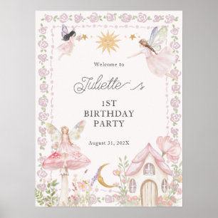 Affiche Filles Fairy Garden Anniversaire
