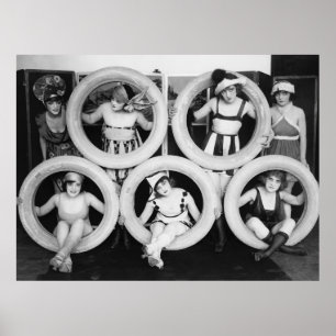 Affiche Filles fatiguées : années 1920