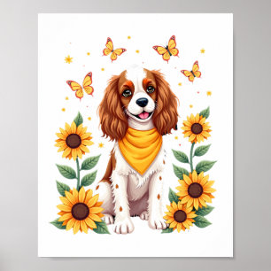 Affiche Filles Femmes Maman Cavalier King Charles Spaniel