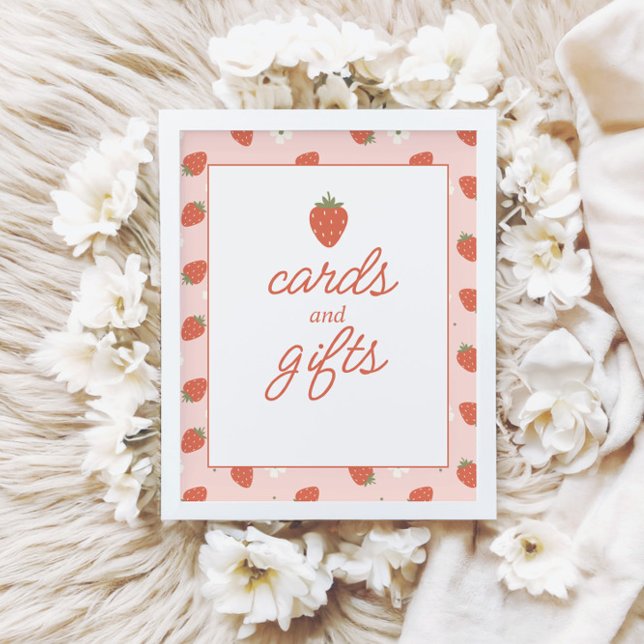 Affiche Filles fraises Anniversaire | Cartes & Cadeaux Sig (Créateur téléchargé)