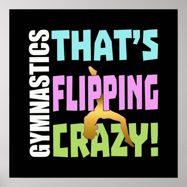 Affiche Filles Gymnastique - Flipping Crazy (Devant)