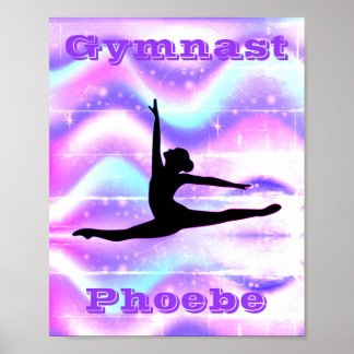 Affiche Filles Gymnastique violette