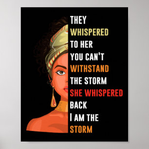 Affiche Filles Je Suis Tempête Ils Lui ont hurlé Tu ne peu