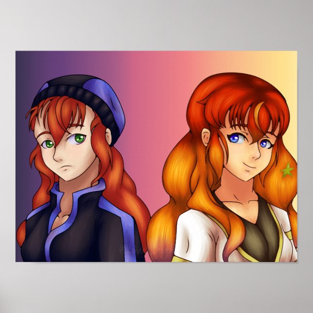 Affiche Filles Kawaii (Devant)