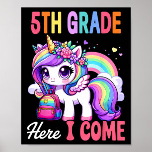 Affiche Filles Licorne de 5e année, me voici ! Ck à l'écol