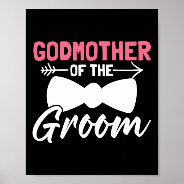 Affiche Filles Mariage Fête Groomsmen Fête Godmère De (Devant)