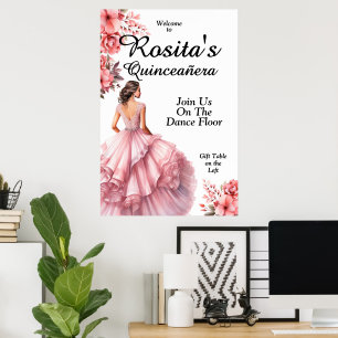 Affiche Filles mexicaines 15e anniversaire Quinceanera Fêt
