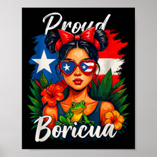 Affiche Filles Portoricaines Boricua Patrimoine Porto Rico