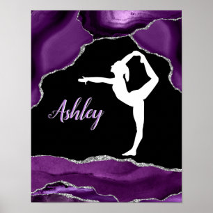 Affiche Filles Purple Parties scintillant Gymnastique Dans