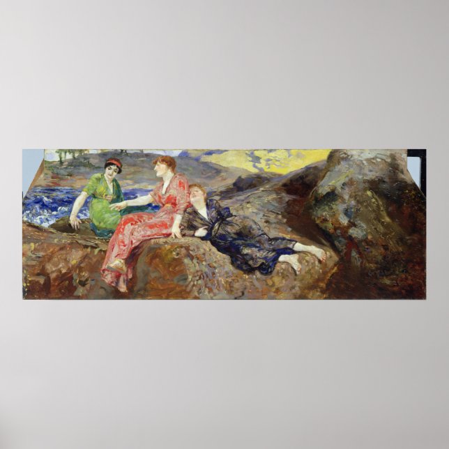 Affiche Filles sur le rivage, c.1884-85 (Devant)