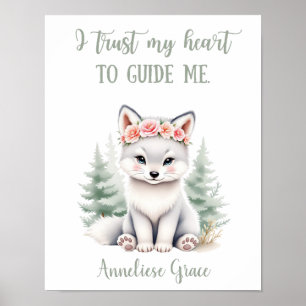 Affiche Filles sur mesure Woodland Wolf Citation Nursery