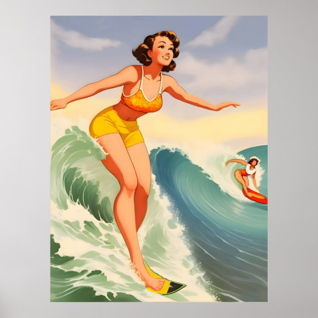 Affiche Filles surfeuses (Devant)