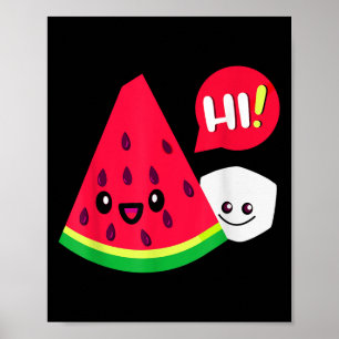 Affiche Filles Watermelon Sugar Hi Funny Dit Bonjour Été