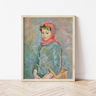 Affiche Fillette Portant un Panier   Berthe Morisot