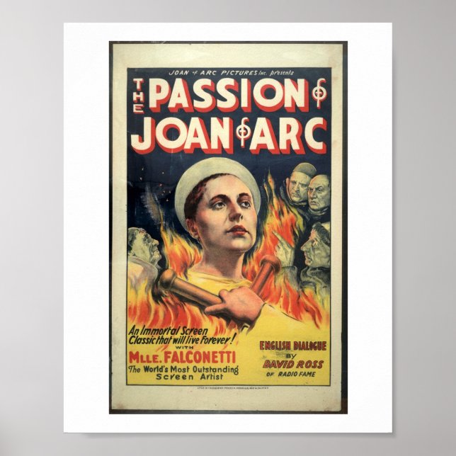 Affiche Film 1929 La passion de Jeanne d'Arc (Devant)