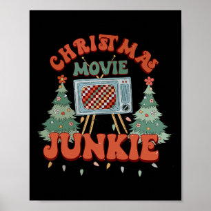 Affiche Film de Noël Junkie Retro Arbre de Noël Christine