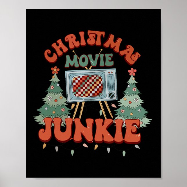 Affiche Film de Noël Junkie Retro Arbre de Noël Christine (Devant)