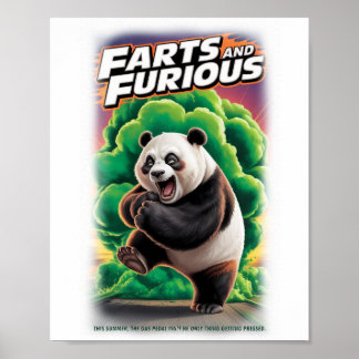 Affiche Film de parodie coloré sur fond blanc