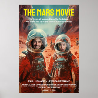 Affiche Film de science-fiction sur Mars Aventure personna