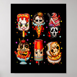 Affiche Film d'horreur Popsicle d'été Halloween Crème glac