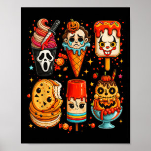 Affiche Film d'horreur Popsicle d'été Halloween Crème glac