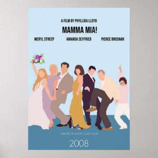 Affiche Film minimaliste Mamma Mia