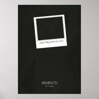 Affiche Film minimaliste Memento