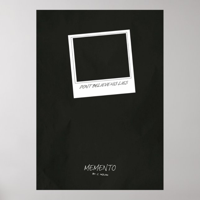 Affiche Film minimaliste Memento (Devant)
