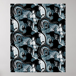 Affiche Film Noir Femme Fatales et Fumoir Armes Classic M