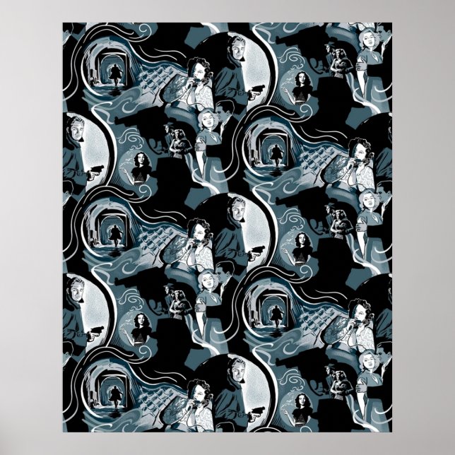 Affiche Film Noir Femme Fatales et Fumoir Armes Classic M (Devant)