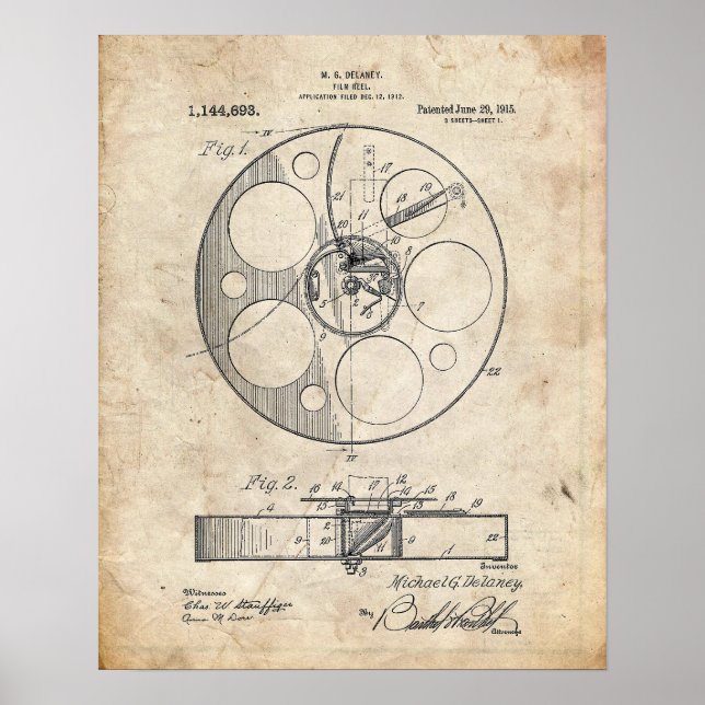 Affiche Film Reel Patent (Devant)