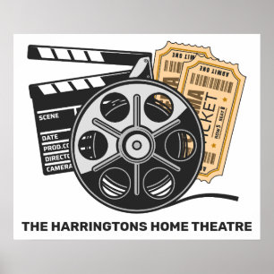 Affiche Film texte et couleur personnalisé