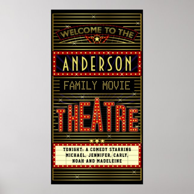 Affiche Film Theatre Marquee Home Cinéma | Nom long (Devant)