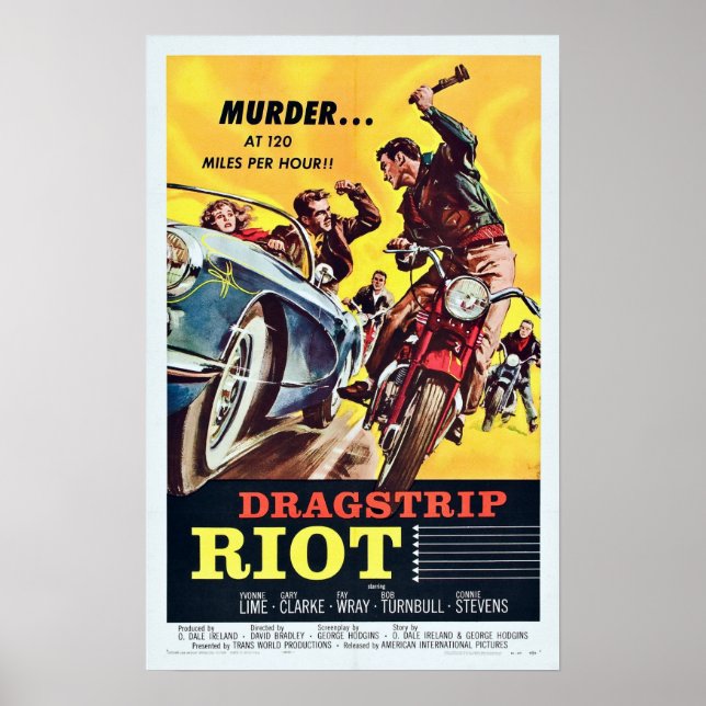 Affiche Film vintage Dragstrip Riot (Devant)