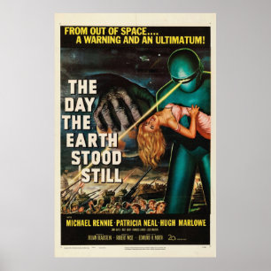 Affiche Film vintage Le Jour de la Terre Stoo 1951