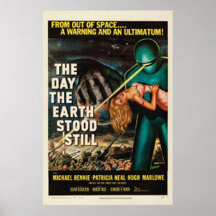 Affiche Film vintage Le Jour de la Terre Stoo 1951