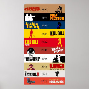 Affiche Filmographie de Tarantino