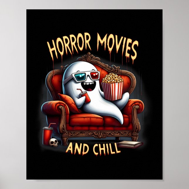Affiche Films D'Horreur Et Chill Éffrayant Halloween Ghost (Devant)