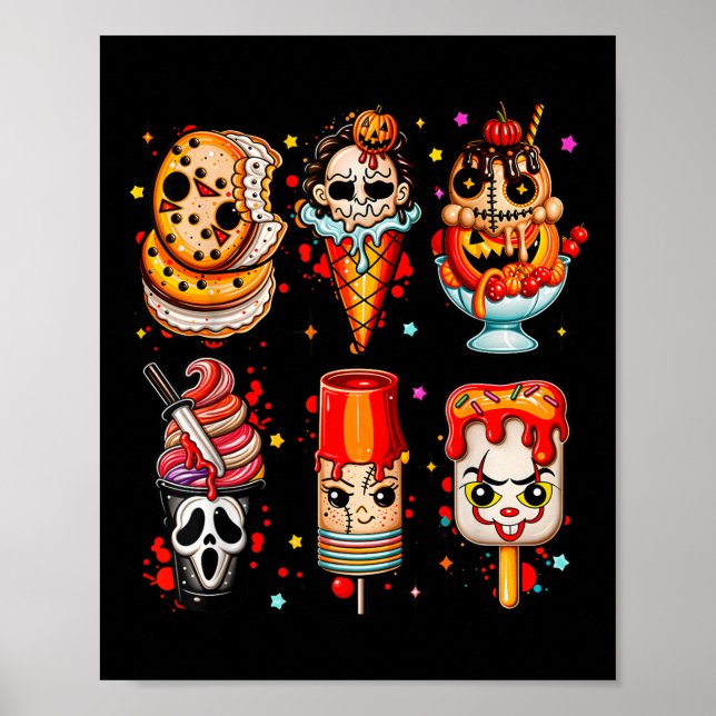 Affiche Films d'horreur Glace d'été d'Halloween  (Devant)