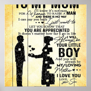 Affiche Fils à maman, cadeau à ma maman, la fête des mères