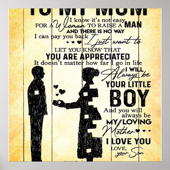 Affiche Fils à maman, cadeau à ma maman, la fête des mères (Devant)