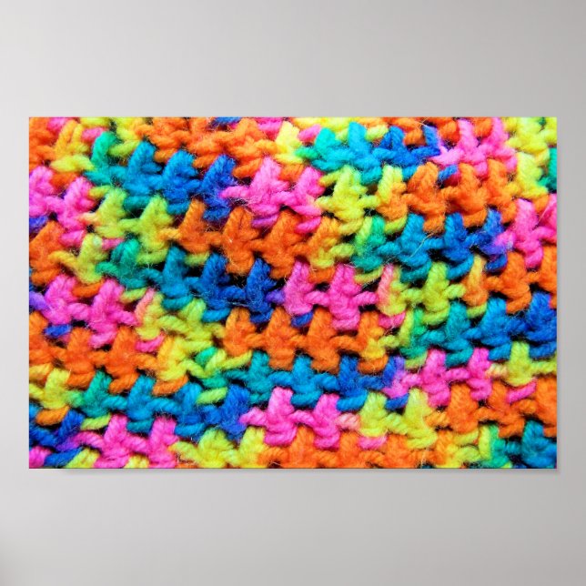 Affiche Fils de crochet colorés (Devant)