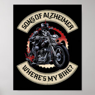 Affiche Fils de Heimerheimer Où est mon vélo Grumpy Vieux 